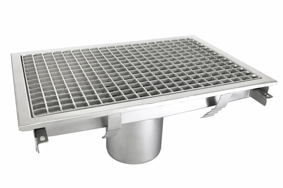 Stainless steel drainage trough tray under the machine
