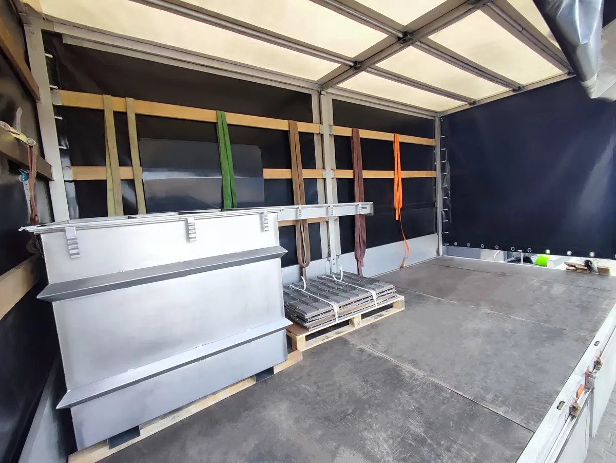 Tanks with stainless steel trough
