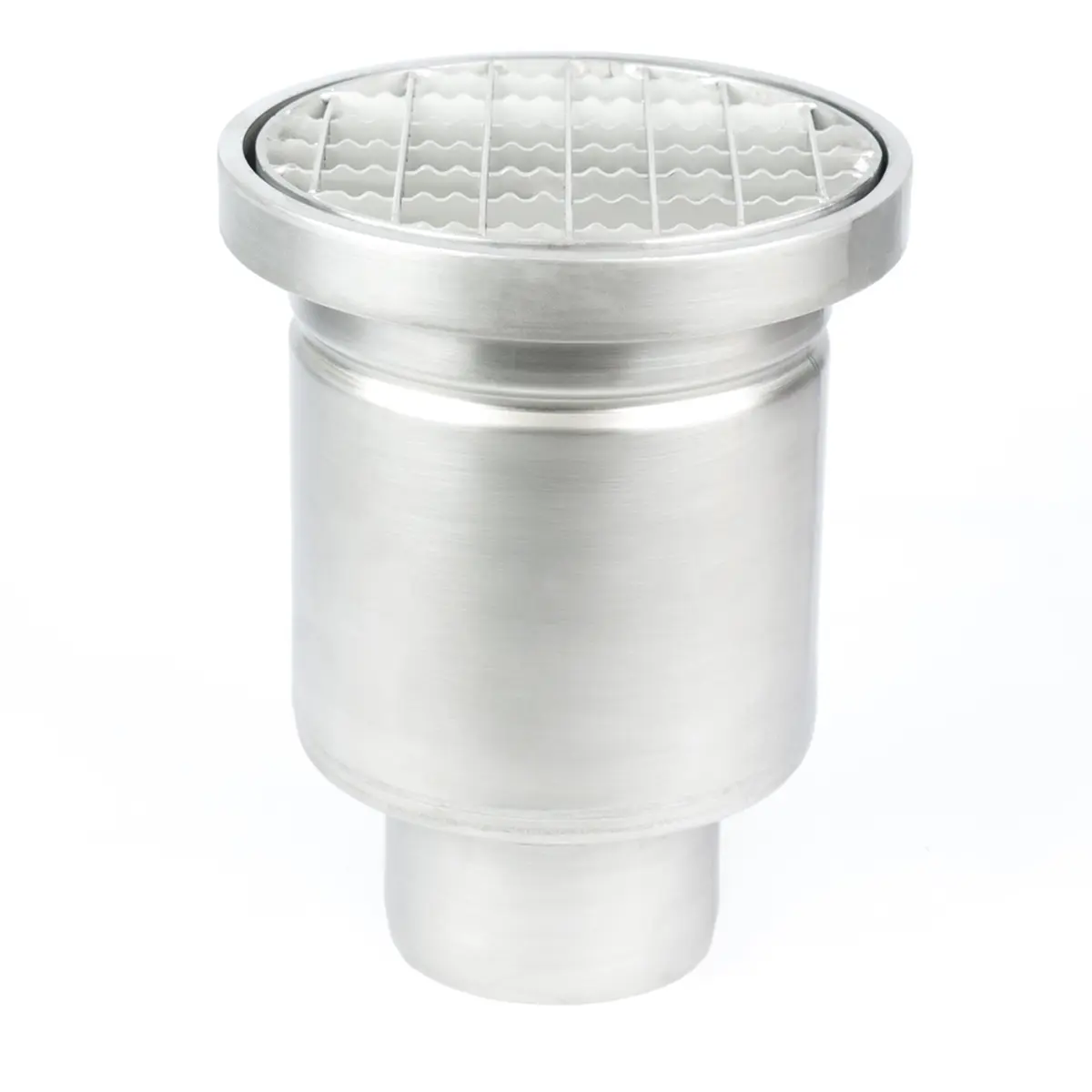 Vertical round drain with anti-slip cover