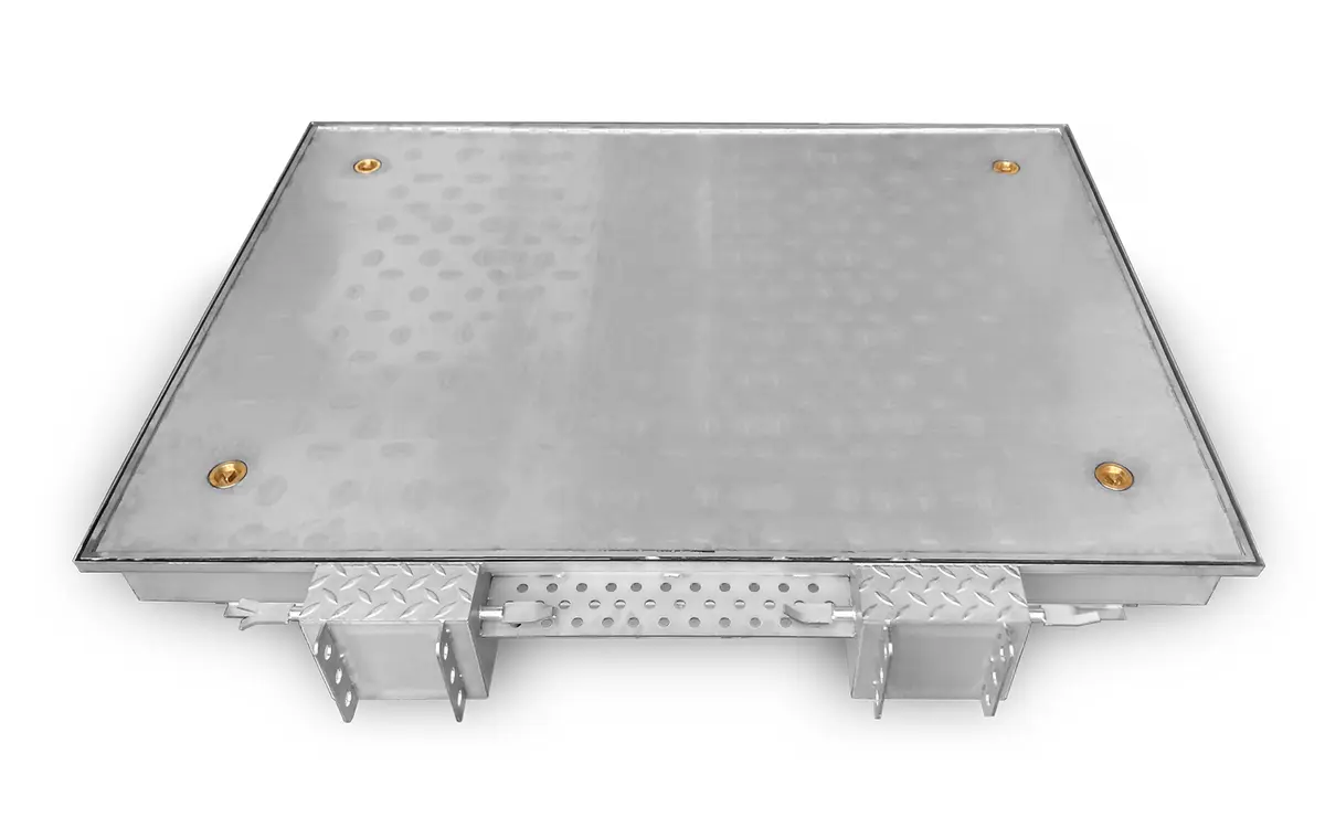 Professional access hatch with gas springs