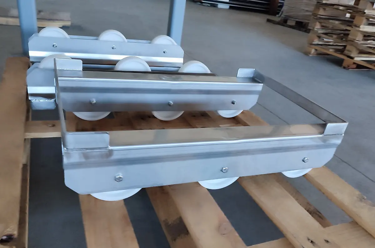 Stainless Steel Transport Trolley for Euro E2 Boxes