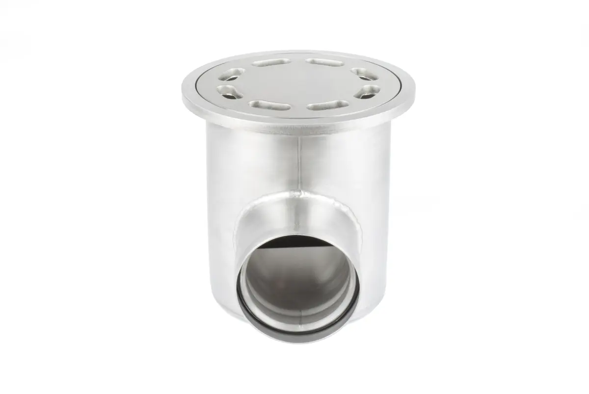 Sealed point drainage with plate cover