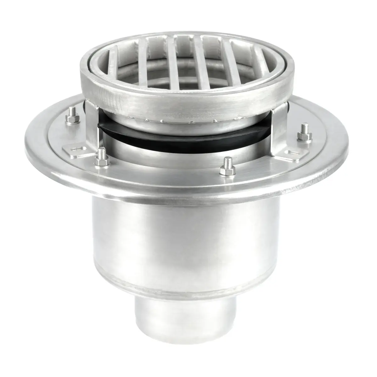 Two-part round floor drain with ladder cover