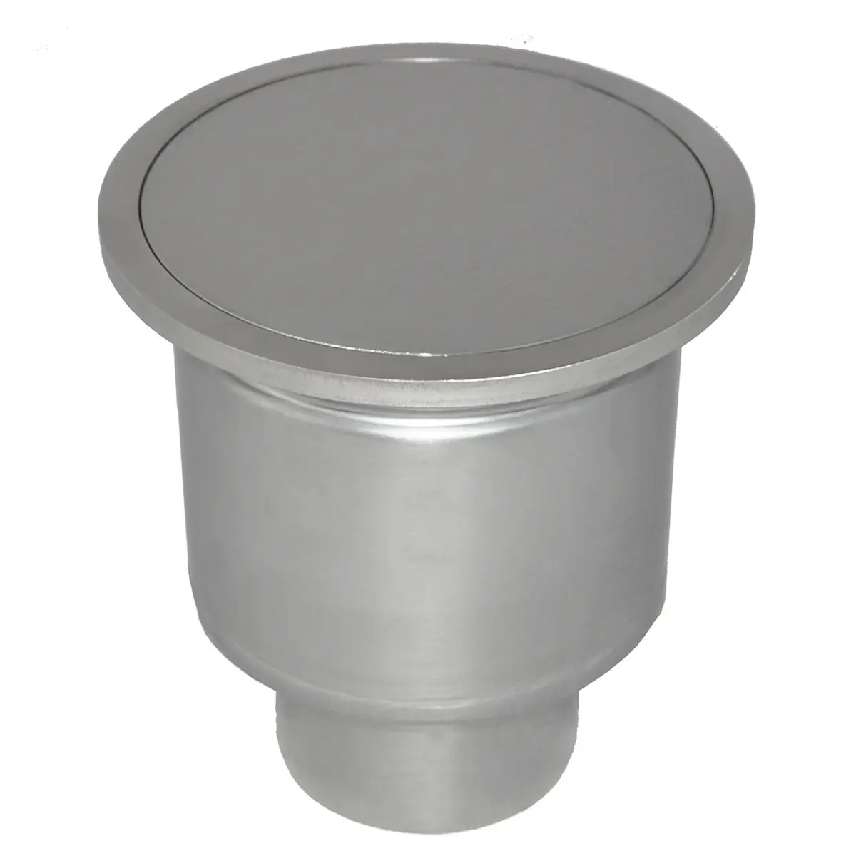 Vertical round drain with sealed plate cover