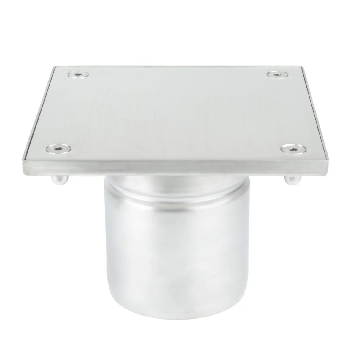 Vertical stainless steel inspection opening with screwed plate cover