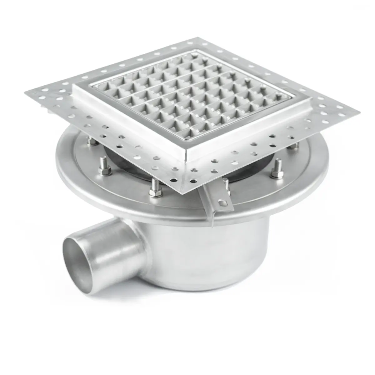 Two-part floor drain BK_KRB 250x250mm with anti-slip cover