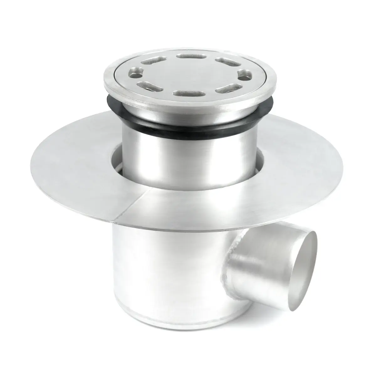 Side floor drain two-part round BK_KRBO