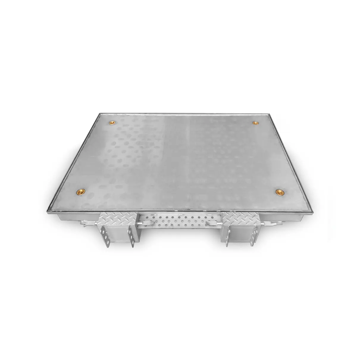 Stainless steel inspection hatch, professional, for filling with resin or asphalt