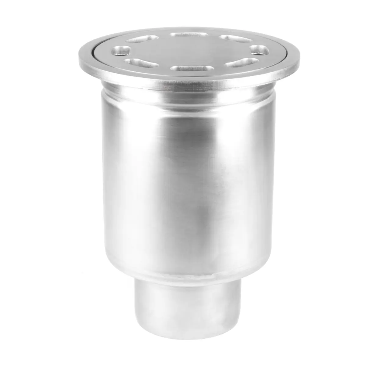 Vertical round inlet with perforated plate cover