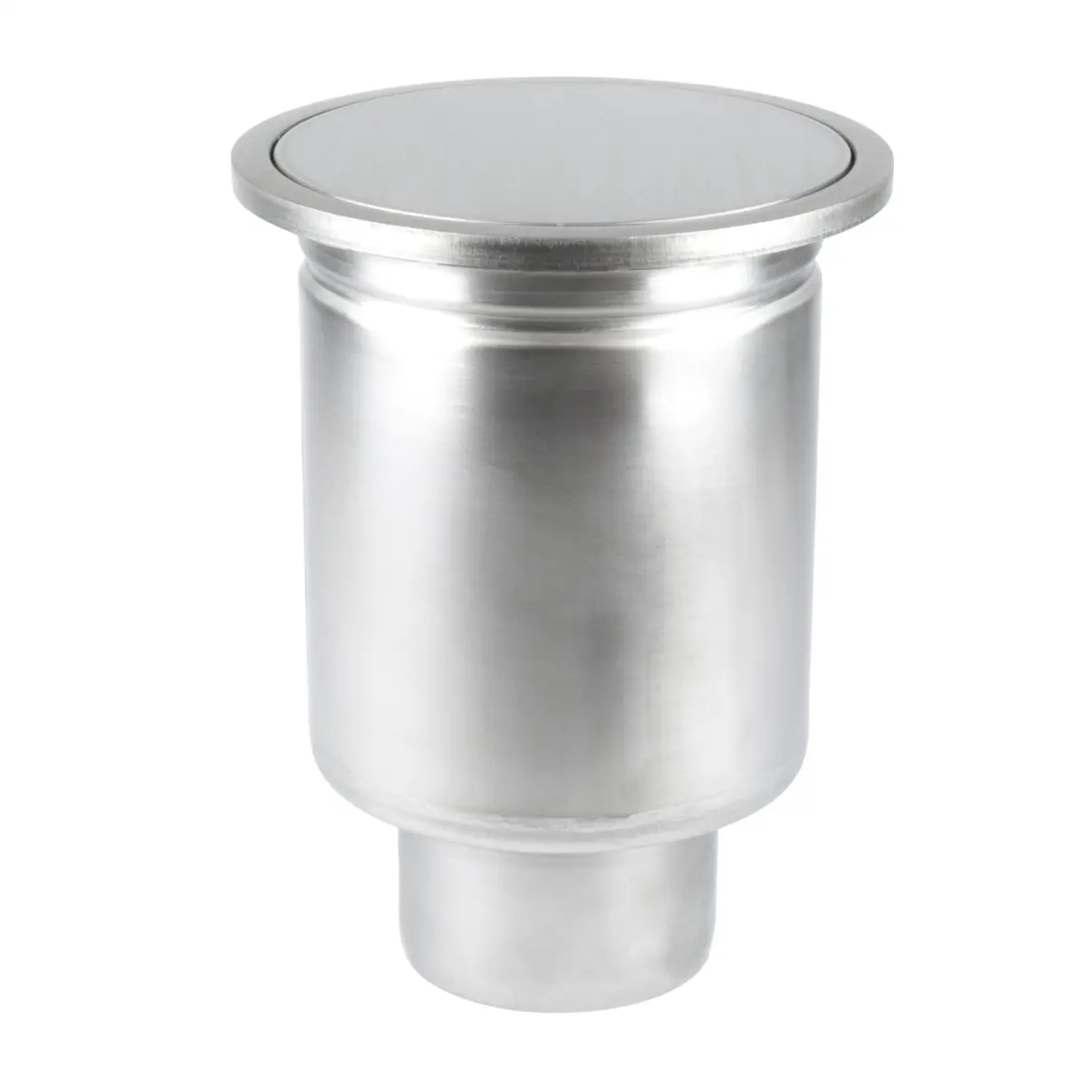 Vertical round floor drain with cover plate