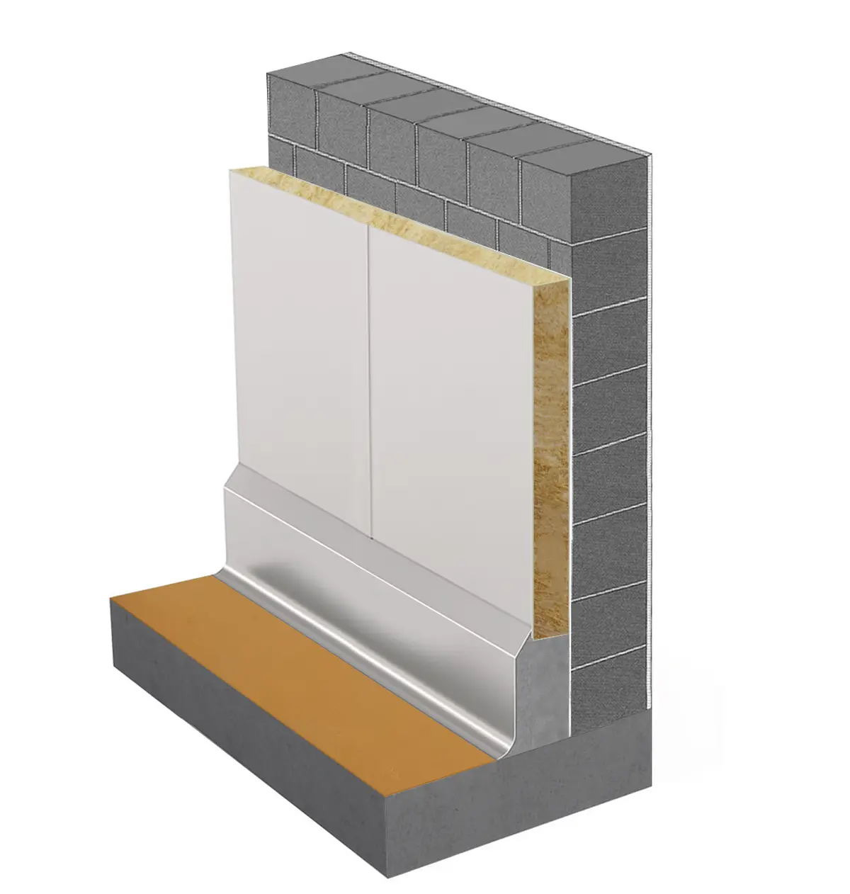 Single stainless steel wall base