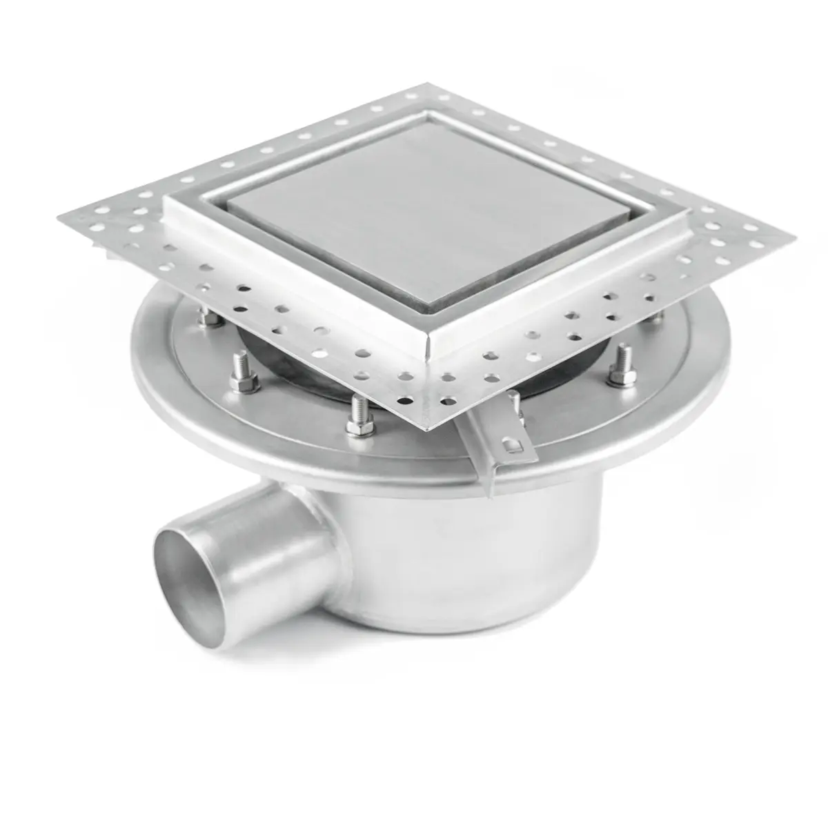 Side floor drain, two-part, square BK_KRB with plate cover