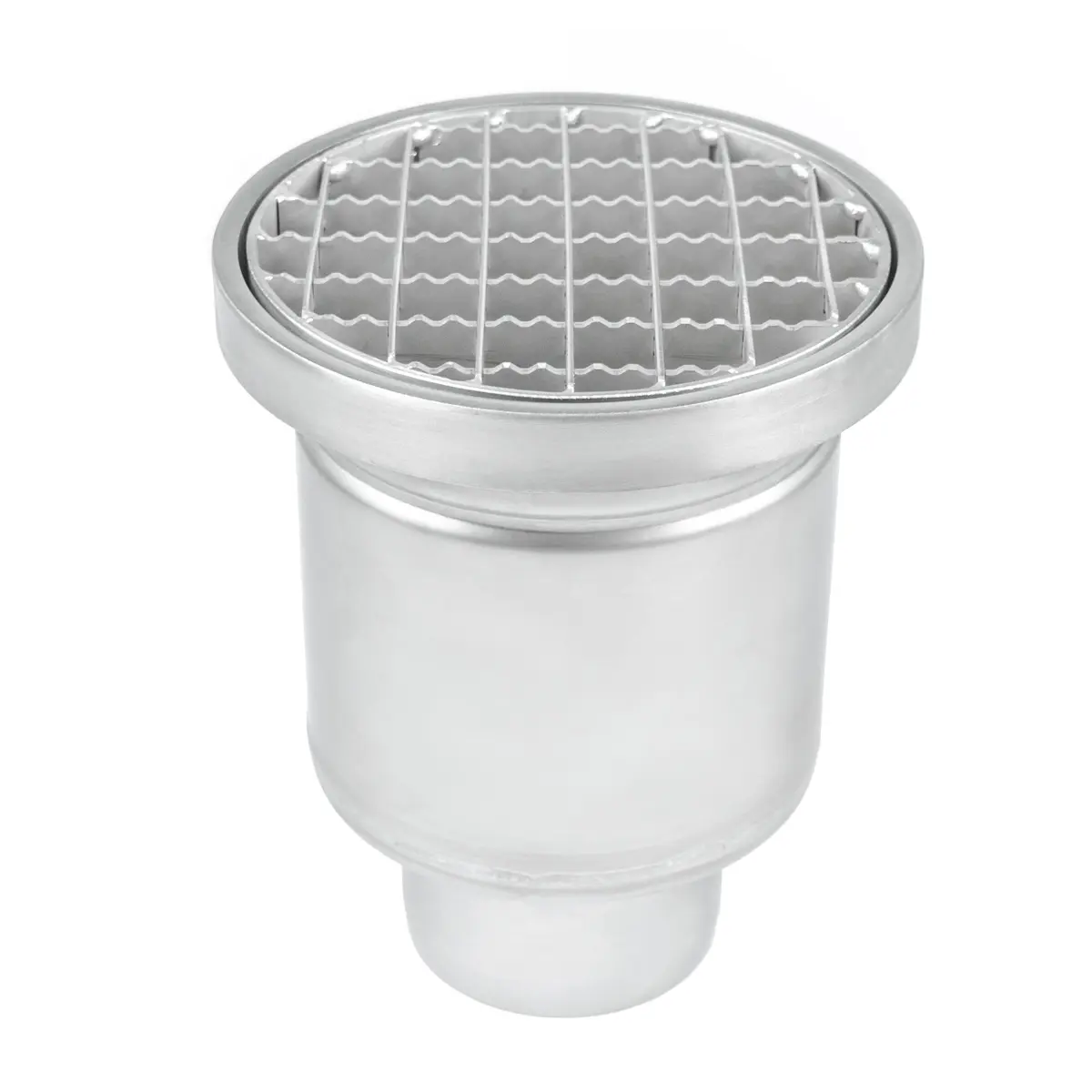 Floor drain grate with anti-slip grid