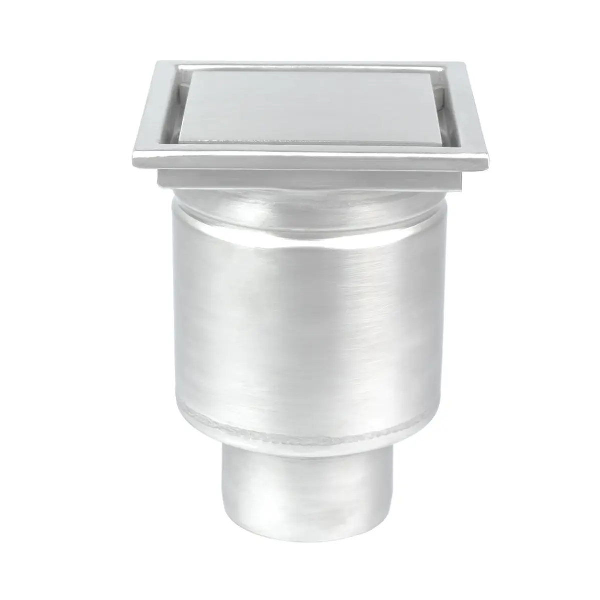 Vertical square drain with plate cover