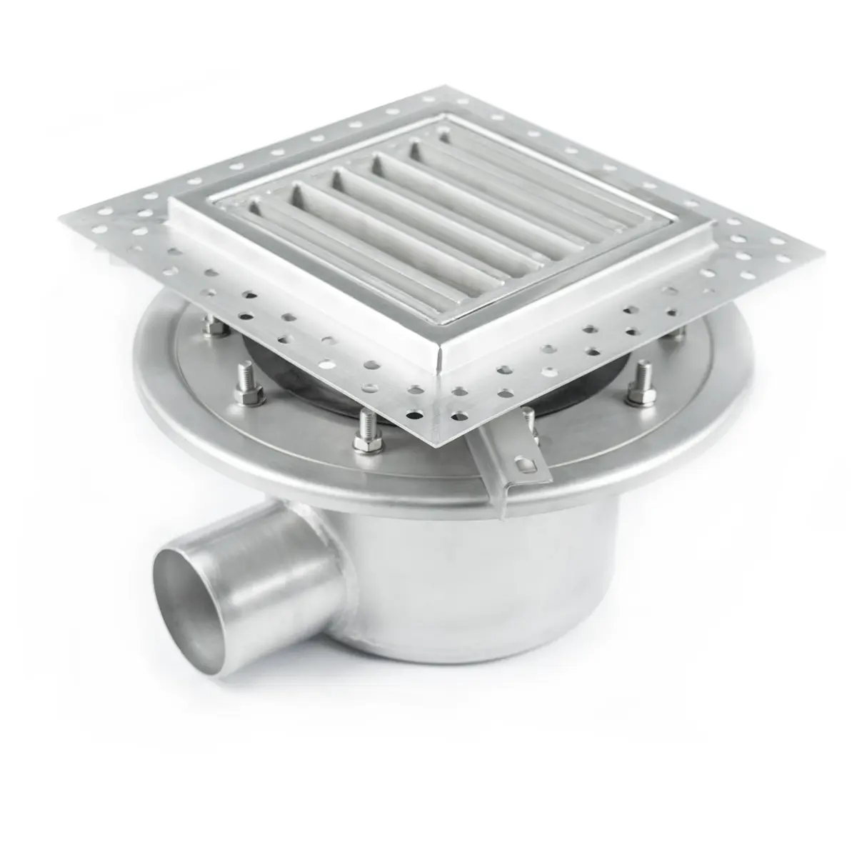 Side floor drain, two-part, square BK_KRB with ladder cover