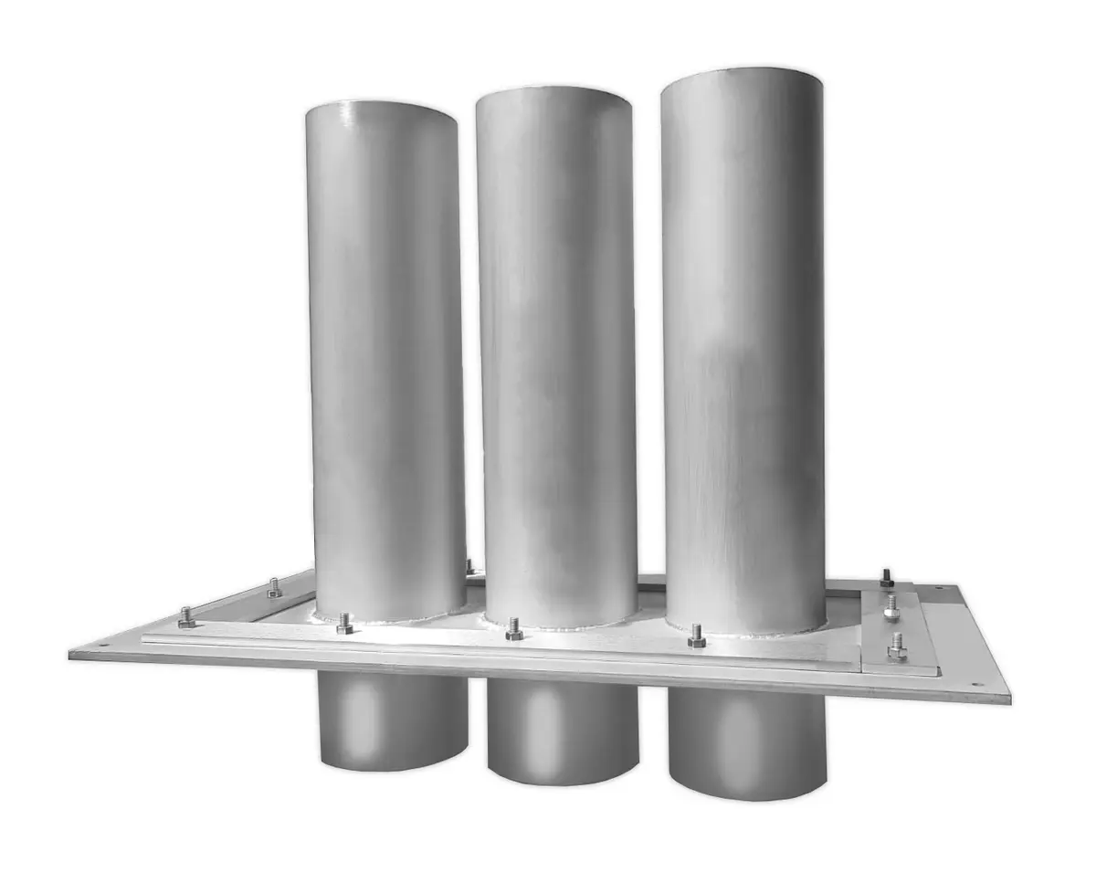 Ceiling transition 3x DN160