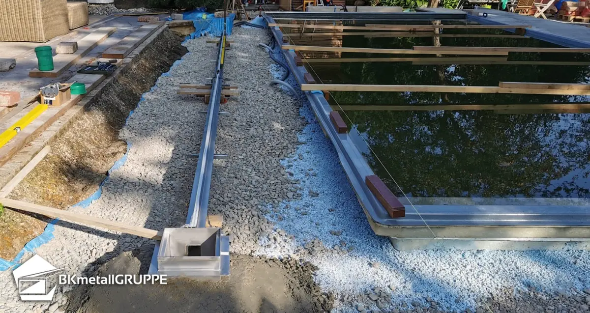 Pool slot channel installed at a private customer's location