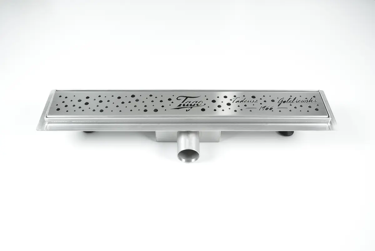 Linear drain with custom cover